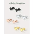 thumbnail image 4 of ChicSilver Rose Gold Plated Heart Earrings for Women 925 Silver Studs Statement Earring Trendy Valentines Earring Valentine's Day Gifts for Her, 4 of 10