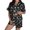 Multicolour, variant on Halloween Silk Pajamas Women Fashion Casual Two Piece Set for Women V-Neck Short Sleeve Sleepwear Comfortable Loungewear for Everyday Holiday and Travel XL
