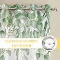 thumbnail image 6 of Eucalyptus Leaves Kitchen Curtains Window Panels, Green Summer Botanical Weeping Insulated Window Treatment Curtain, Grommet Curtains for Bedroom/Living Room/Bathroom, 2 Piece 42"Wx63"L, 6 of 8