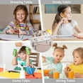 thumbnail image 4 of Adjustable Kids Table, Arts and Crafts Child Table with Graffiti Desktop, 7 Level Height Adjustable Children Table for Ages 3-8, Easy to Wipe Toddler Desk for Classrooms/Daycares/Homes, 4 of 7