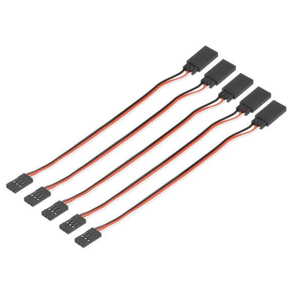 5Pcs 3-Pin Servo Extension Cable Cord Connector Wire Male to Female 5.9inch 26AWG 30-Cores Servo Receiver Wire