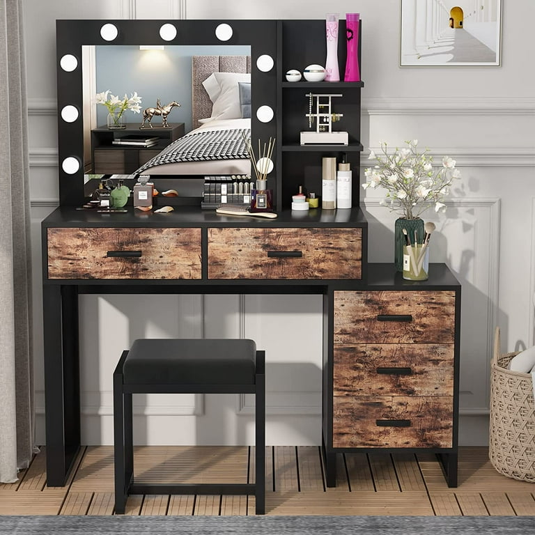 Black Brown Makeup Vanity Saubhaya Makeup