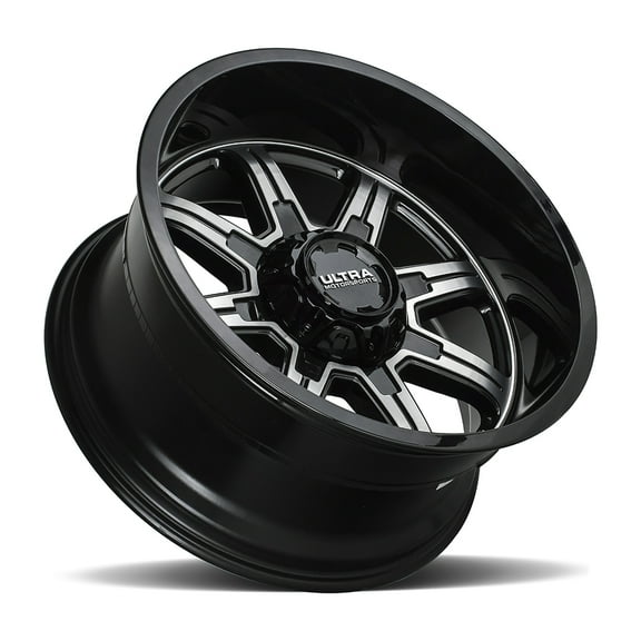 20" Black With Diamond Cut Accents Menace 229 Wheel by Ultra Wheel 229-2135U25