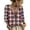 Purple Pink, variant on Womens V Neck 3/4 Sleeve Bohemian Casual Blouses Women's V-Neck Abstract Geometric Print Flowy Summer Ruffe Shirt