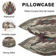 thumbnail image 5 of Throw Pillow Covers 20x20 Inch Set of 2, Brown Southwest Waterproof Outdoor Pillow Covers, Ethnic Boho Tribal Vintage Geometric Decorative Cushion Pillowcases for Couch, Sofa, Bed, Garden, Patio, 5 of 9