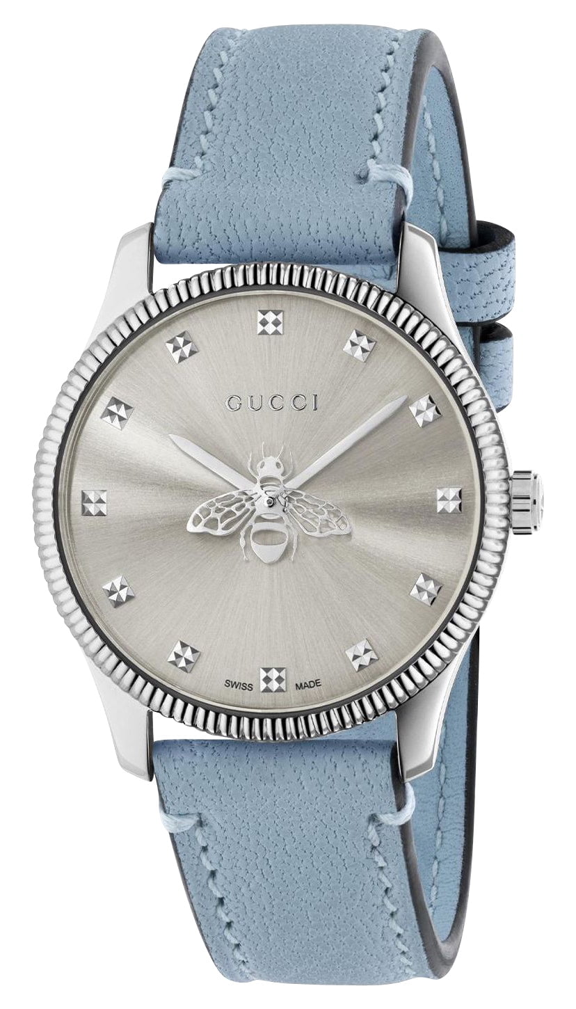 Gucci Women's G-Timeless Mother of Pearl Star 38mm Watch YA126584
