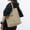 Khaki, variant on Kraoden Large Capacity Canvas Tote Bag for Men and Women, Practical Shopper Handbag with Zipper Pocket, Side Mesh Pockets, Foldable Design for Daily Use
