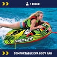 thumbnail image 3 of 15" Green and Black Water Sports Inflatable Trinity Towable Raft 1 Rider, 3 of 5