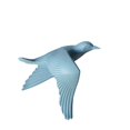 thumbnail image 4 of Estatua de Pájaros de Gaviota Voladora Colco Escultura Artística de Resina Colgante 3D Azul B, 4 of 8