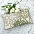 thumbnail image 4 of Sage Green Decorative Dahlia Boho Lumbar Pillow Covers Inch, Geometric Floral Elegant Gray Green White Decor Rustic Farmhouse Throw Pillows Cushion Cases for Sofa Bed Decorations, 4 of 5