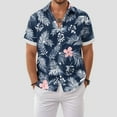 thumbnail image 2 of Mens Hawaiian Shirt Short Sleeve Button Down Shirts Tropical Floral Summer Beach Shirts,S-3XL, 2 of 7