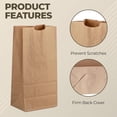 thumbnail image 3 of Kraft Brown Paper Lunch Bags | 8 Lb. 100 Pack | Bulk Disposable Large Lunch Size Paper Sacks for Kids, Small Business, Sandwich Snack Food, Grocery Shopping, Restaurant Store Supplies, 3 of 5