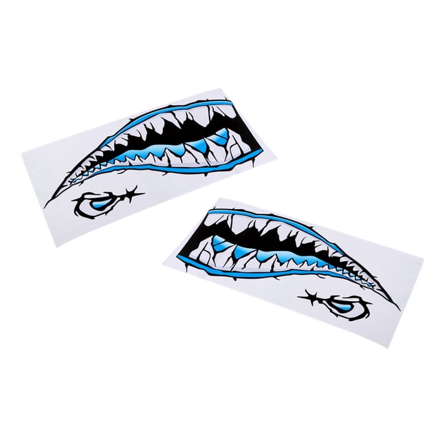 2 pedazos grandes Etiqueta engomada tiburón 3D Sunnimix Azul