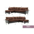 thumbnail image 2 of Glory Furniture Gallant Microsuede Sectional in Chocolate, 2 of 6
