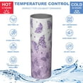 thumbnail image 5 of Butterfly 20oz Stainless Steel Skinny Tumbler – Vacuum Insulated Slim Travel Cup with Lid & Stainless Steel Straw, 360° Full Wrap Printed Tumbler for Home, Office & Outdoor Use, Spring, 5 of 6