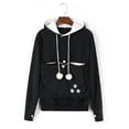 thumbnail image 1 of Sweat à Capuche Mode Chat pour Femmes (Noir, L, A), 1 of 12