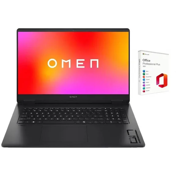 HP OMEN 17.3"1920 x 1080 144Hz Gaming Laptop | AMD Ryzen AI 9 365( Beat C7-155H)| GeForce RTX 5060 8 GB | Black | 32GB RAM DDR5 | 1024GB SSD | Windows 11 Pro | Bundle with Office 2021