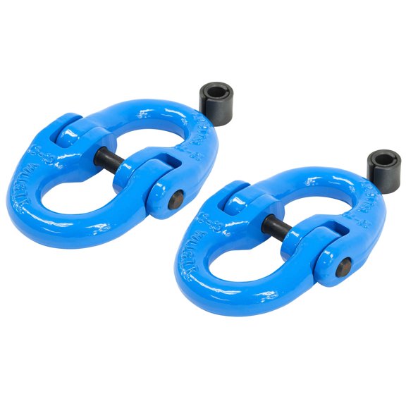 Mytee Products (2 Pack) Grade 100 1/2" Forged Alloy Steel Hammerlock Coupling Link - Blue, 15,000 lbs Working Load Limit | Heavy Duty G100 Connecting HammerLink