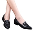 thumbnail image 3 of Seffadzy Women's Flat Shoes Soft Sole Cutout Breathable Lightweight Casual Flats Comfortable Slip Black 35, 3 of 7