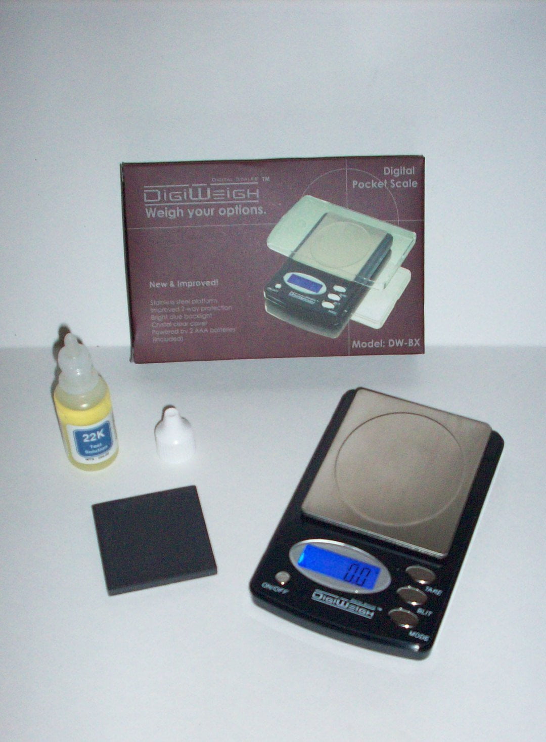 Gold Tester KIT Test Stone + 600BX Digital Scale
