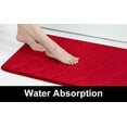 thumbnail image 3 of Yafa Home Fashion 2pc: 17" X 24" + 20"X 32" Bath Rug Set, Memory Foam; Water Absorbent & Non-Slip Bathmats(Red), 3 of 9