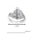thumbnail image 3 of Vir Jewels 1/3 CTTW Lab Grown Diamond Wedding Bridal Set in Sterling Silver Female Adult, 3 of 5