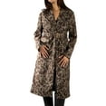 thumbnail image 1 of Jess by Meiko Abrigos para Mujer Ante Sintético Estampado de Leopardo Abrigo Trench con Cinturón S Verde Claro, 1 of 6