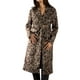 thumbnail image 1 of Jess by Meiko Abrigos para Mujer Ante Sintético Estampado de Leopardo Abrigo Trench con Cinturón S Verde Claro, 1 of 6