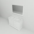 thumbnail image 6 of Dukes 48 in. W x 22 in. D White Double Bath Vanity, Carrara Marble Top, and 46 in. Mirror, 6 of 10