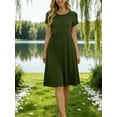 thumbnail image 3 of Women's Summer Dress Casual Short Sleeve Dress with Pockets, 3 of 5