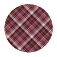 thumbnail image 4 of HAOXIT Fitted Round Tablecloth Tartan Plaid,nautical anchor black and white Table cover,Elastic Edged Table Cloth Fits Round Tables 38-42, 4 of 8