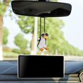 thumbnail image 3 of Encantador colgante de pato oscilante para coche, pato volador fresco con gafas de sol, adorno colgante para espejo retrovisor de coche kaili Sencillez, 3 of 5