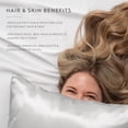 thumbnail image 6 of 100% Mulberry Silk Pillowcase for Hair and Skin by Noble Linens, Silver, 6 of 11