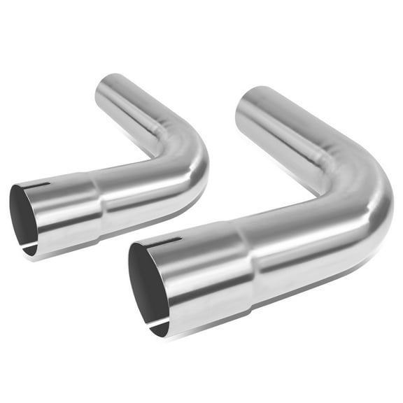 DNA Motoring 2Pcs 2.5" OD Custom 90 Degree Stainless Steel Mandrel Bend Exhaust Pipe Tube