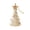C-White, variant on AZXY Christmas Ornament, White Christmas‑Tree Shaped Hanging Ornament with Golden Star, Xmas Decor, Festive Hanging Decoration for Christmas Tree, Indoor Home Mantel Tabletop Holiday Seasonal Decor