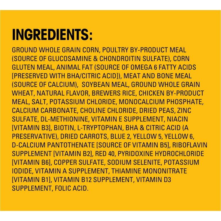 Pedigree puppy chow ingredients hotsell