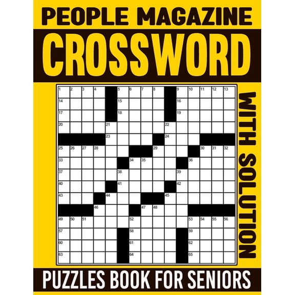 People Magazine Crossword Puzzles Book For Seniors with Solution: Stay Entertained and Stimulate Your Brain with a Varie, (Paperback)