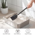 thumbnail image 4 of Extra wide stainless steel litter box for large cats, rabbits, or guinea pigs. High sides, non-stick surface, durable design, easy to clean. 4.0 gallon capacity, silver., 4 of 6