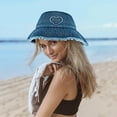 thumbnail image 6 of Denim Bucket Hats for Women, Summer Wide Brim Washed Jean Sun Hat Beach Vacation Outdoor Fishing Hats, 6 of 7
