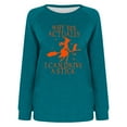 thumbnail image 4 of DeHolifer Why Yes,Actually I Can Drive A Stick T-Shirt Women Witch Halloween Lover Sweatshirt Long Sleeve Pullover Tunic Tops Blue S, 4 of 4