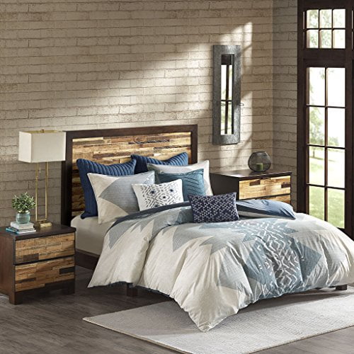 3 Piece Duvet Cover Mini Set-Color:Blue,Size:Full/Queen