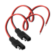 thumbnail image 3 of ckepdyeh 2 piezas Cable de extensión SAE de 18 AWG, conector rápido SAE de 2 pines, enchufe de desconexión, cable de enchufe SAE para panel de batería solar de 10 A, 1 pie/30 cm, 3 of 8