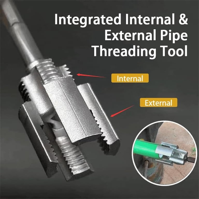 Threading Pvc Pipe Extension Integrated Internal & External Pipe Threading Tool Dual-Sided Pipe ...