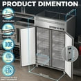 thumbnail image 6 of Coolski 48" Upright Refrigerator Freezer Combo, 36 Cu.ft 2-Door Cooling Appliance for Restaurants, 6 of 9
