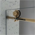 thumbnail image 4 of JERFIT Brushed Gold Frameless Sliding Shower Door with Soft Close, 304 Stainless Steel Pulleys, Nano Easy-Clean & Anti-Explosion Film for Bathroom, 4 of 7