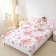 thumbnail image 4 of Feelyou Ballet Dancer Princess Twin Sheet Sets, Rose Flower Floral Bedding, 3 Pieces, 4 of 7