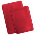 thumbnail image 2 of Set of 2 Small Clara Clark Bath Mat Bathroom Rug - Absorbent Memory Foam Bath Rugs - Non-Slip, Thick, Cozy Velvet Feel Microfiber Bathrug, Plush Shower, Toilet- Floor Bathmats Carpet - Red - 17"x24", 2 of 6
