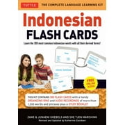 Tuttle Flash Cards Indonesian Flash Cards: Learn the 300 Most Common Indonesian Words with All Their Derived Forms (Audio Included), (Paperback)