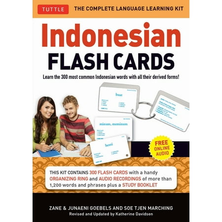 Tuttle Flash Cards Indonesian Flash Cards: Learn the 300 Most Common Indonesian Words with All Their Derived Forms (Audio Included), (Paperback)