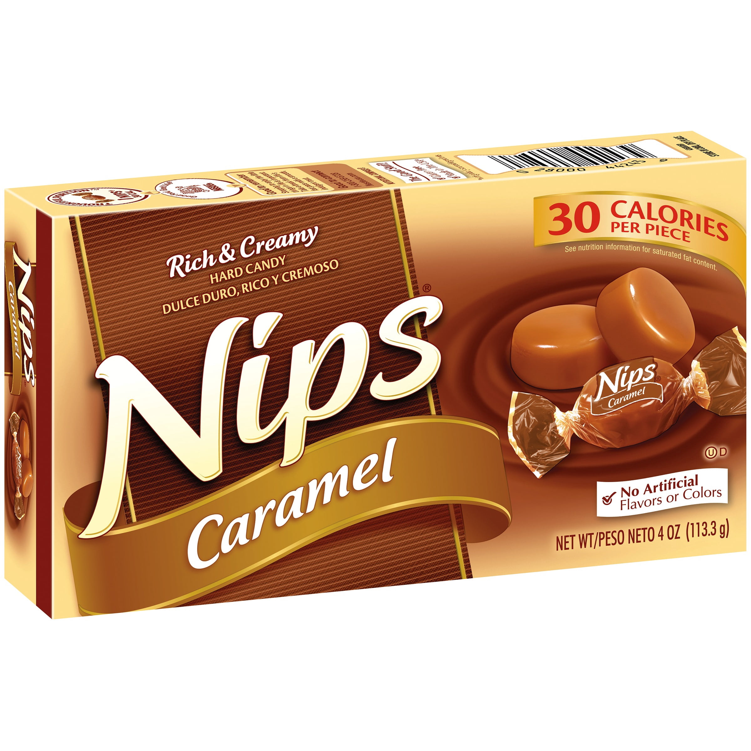Nips Caramel Hard Candy, 4 Oz.